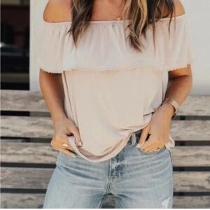 Carly Jean Los Angeles Sutton Off the Shoulder Top